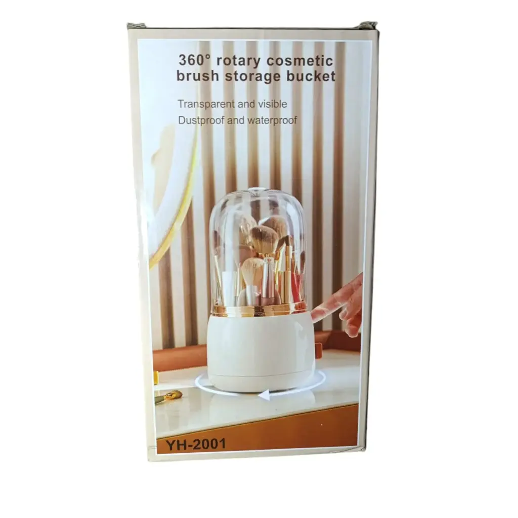 Organizador De Brochas Giratorio Blanco Ref YH-2001