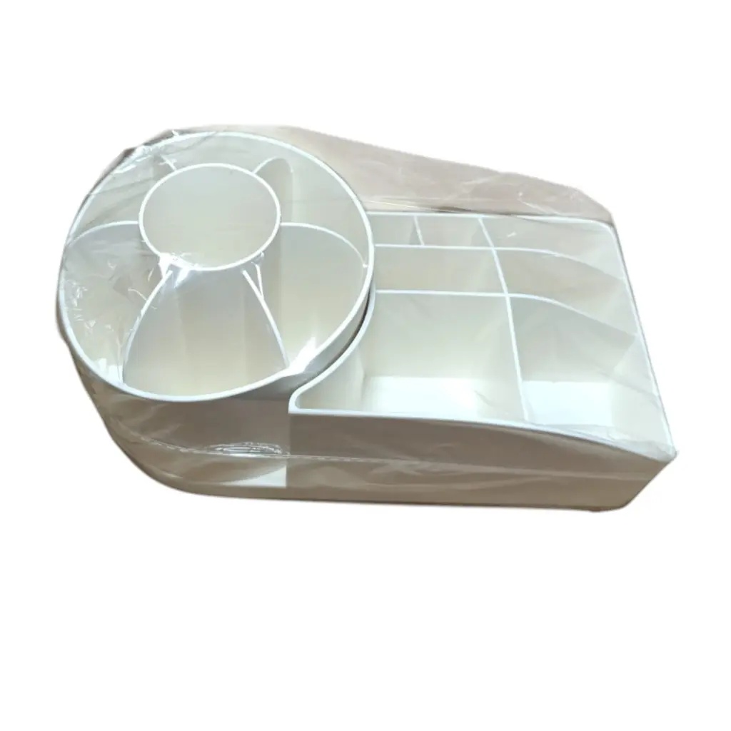 Organizador De Brochas Y Maquillaje Giratorio Blanco Ref 227-01