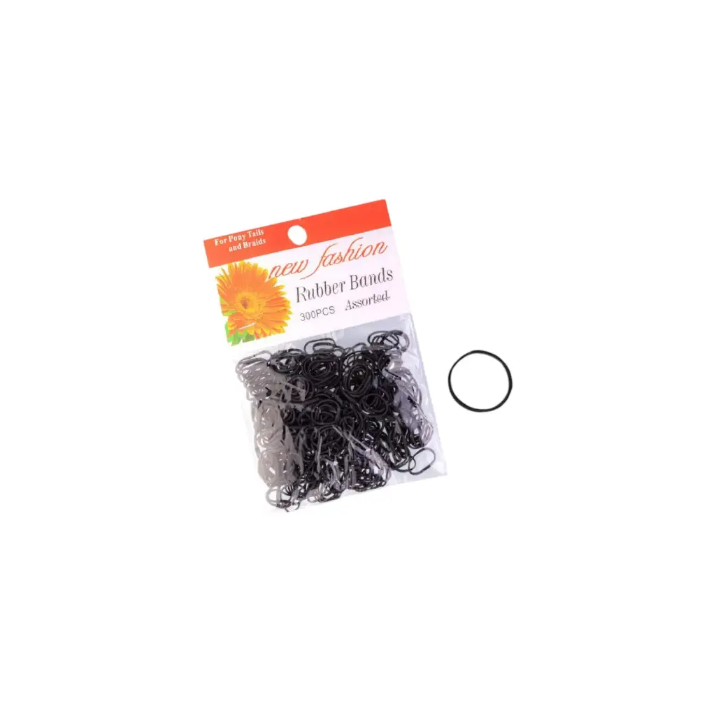 Cauchos Para El Cabello Color Negro Ref JRB009BK