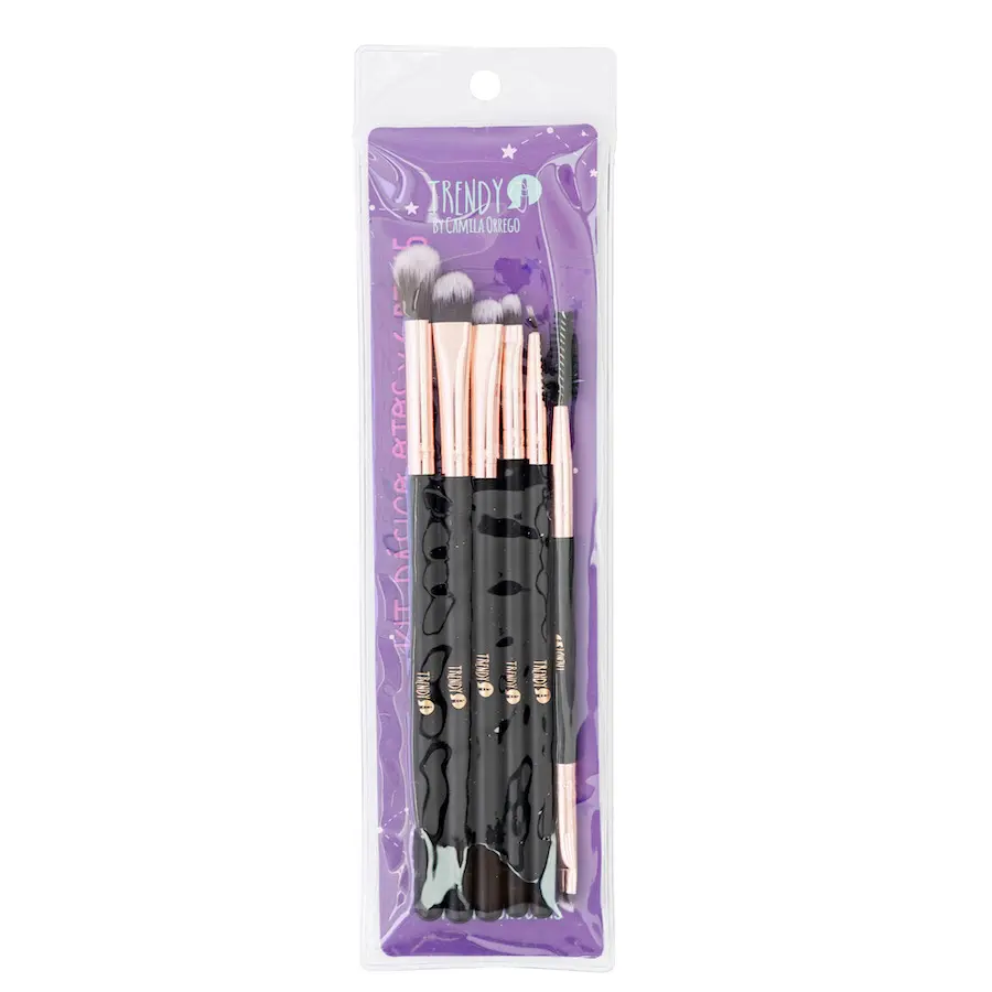 Kit Brocha Trendy Ojos X6 Generica Bt015