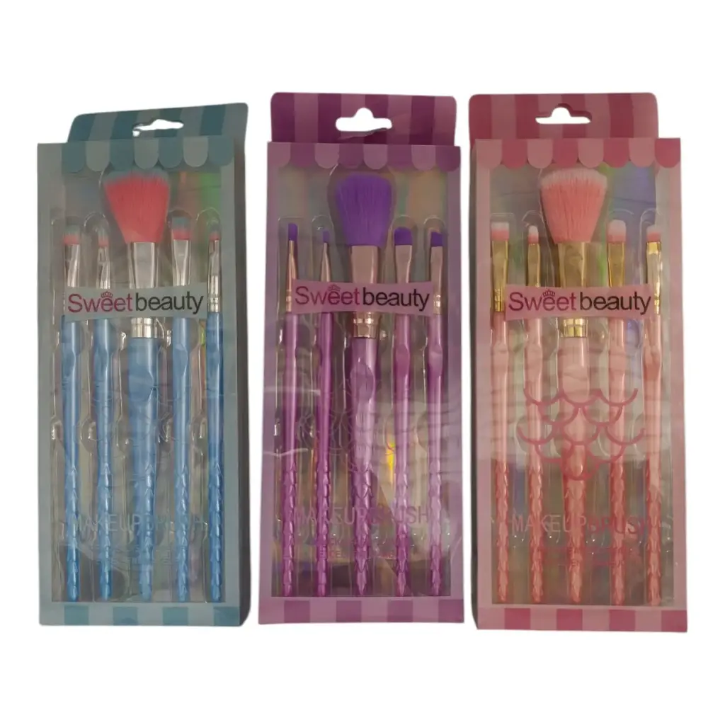 Kit X5 Brochas Colores Surtidos Ref SZ1096
