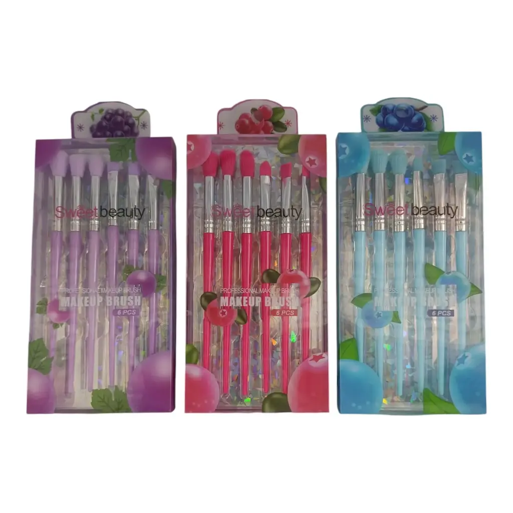 Kit X6 Brochas Colores Surtidos Ref SZ1157