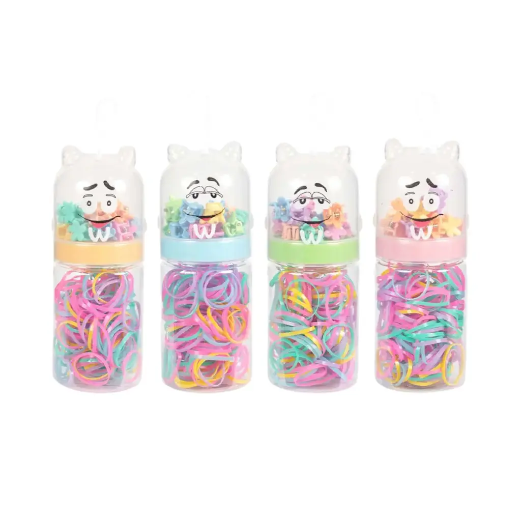 Cauchos + Caiman Piojo Para El Cabello Tarro Colores Surtidos Ref JRB0332