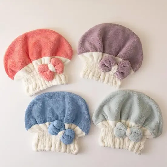 Toallas para Envolver el Cabello, Gorro de Secado del Cabello de Microfibra Colores Surtidos Ref JH095