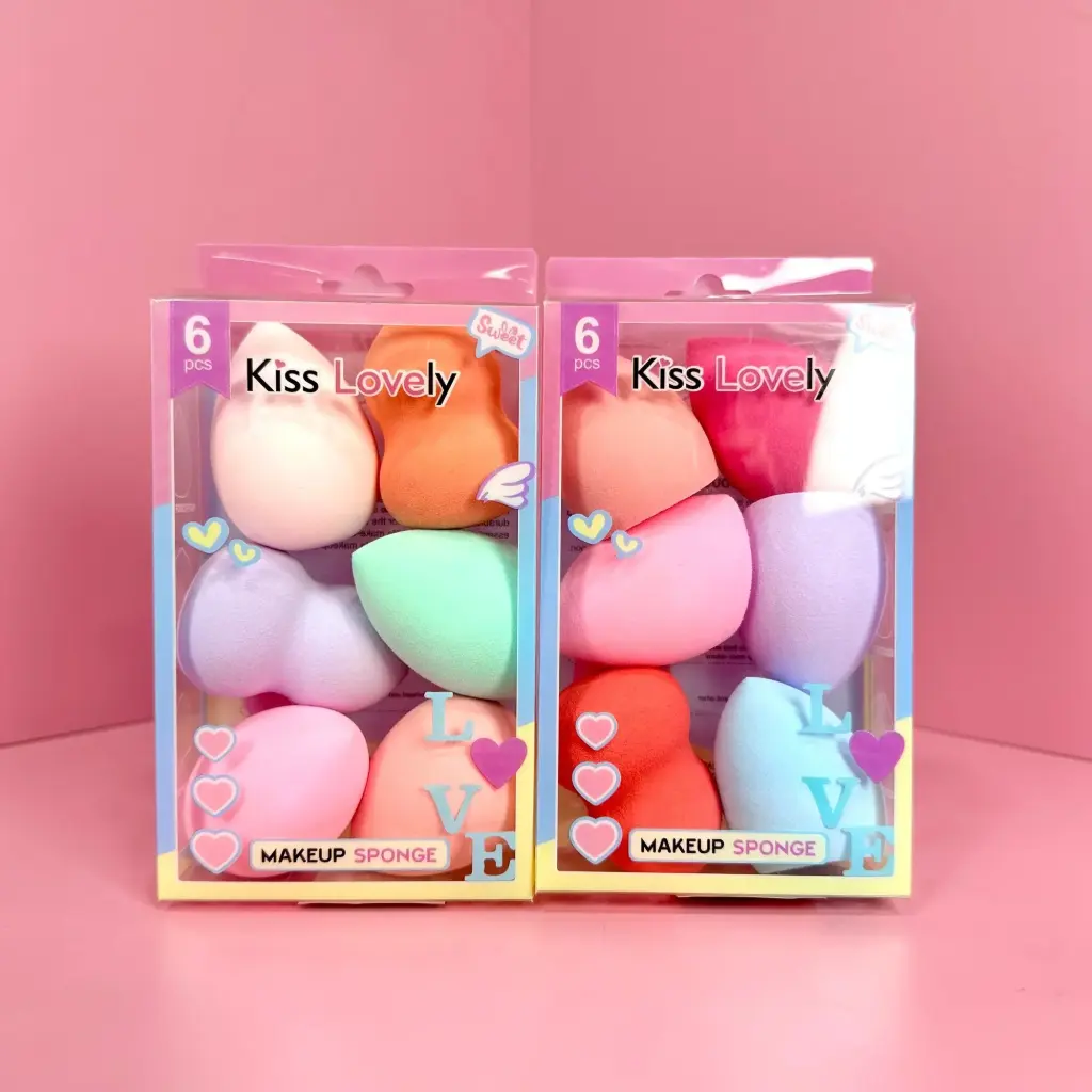 Esponja Maquillaje BeautyBlender x6 Colores Surtidos Ref FP-1869