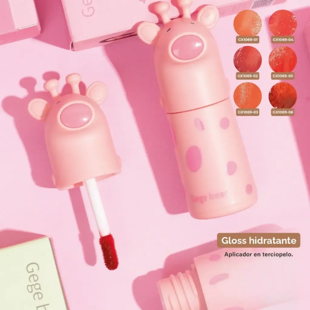 Lip Gloss Jirafa Con Color Ref GX1069