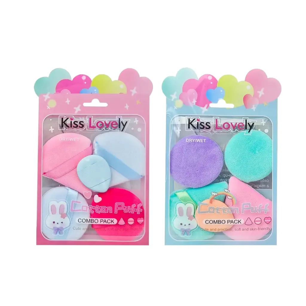 Kit x5 pcs Borlas Maquillaje Surtidas Ref FP-3427