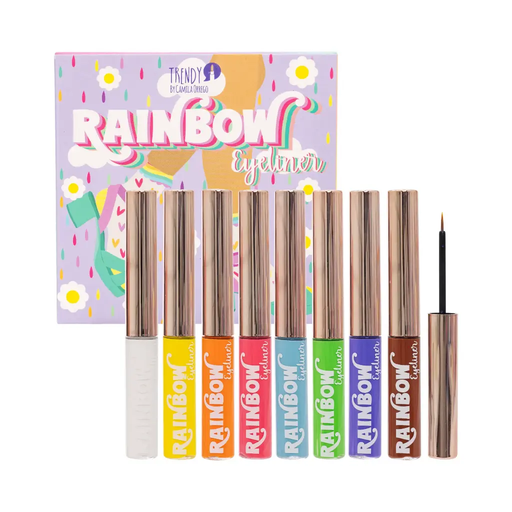 Kit X8 Delineadores Matte Coloridos Rainbow Trendy Re15 TrendyLocura