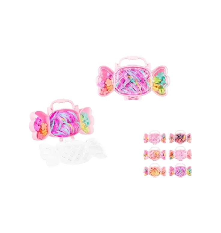 Cauchos + Pinza Para El Cabello Moño Colores Surtidos Ref JRB-036