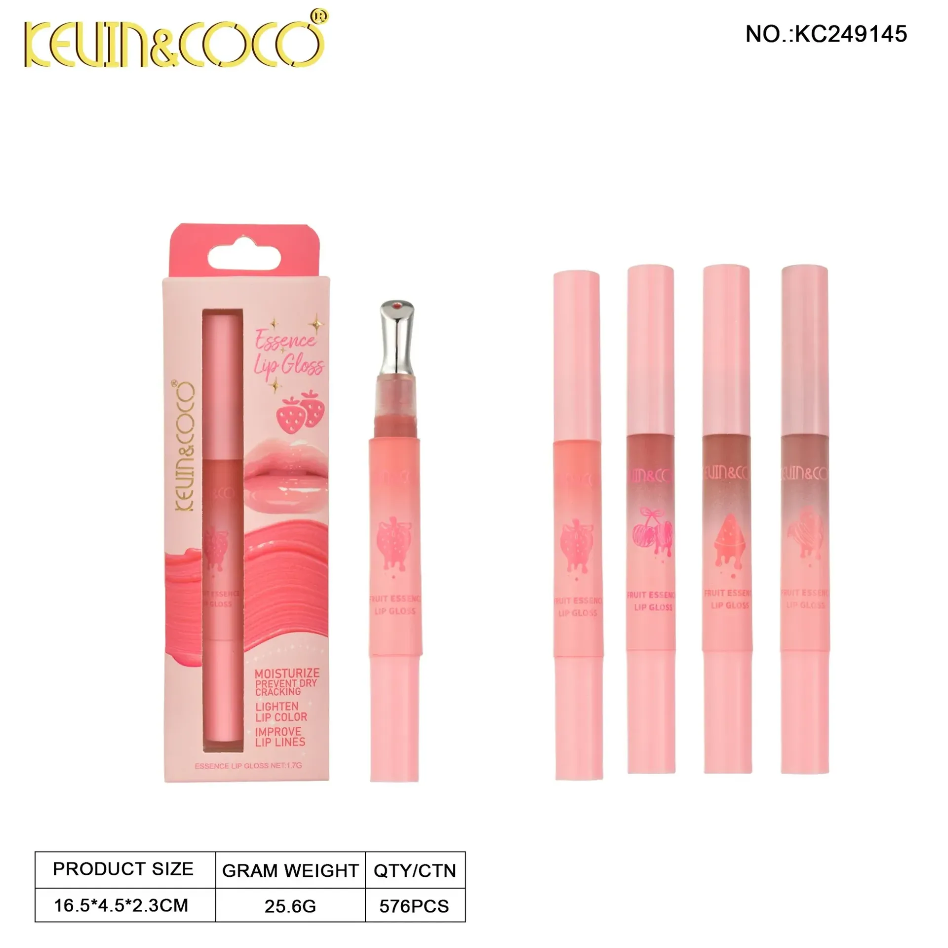 Brillo Labial Esencia De Frutas Kevin&coco Ref KC249145
