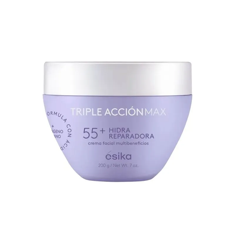 Crema Facial Hidra Reparadora Triple Acción Max 55+ 200g Esika