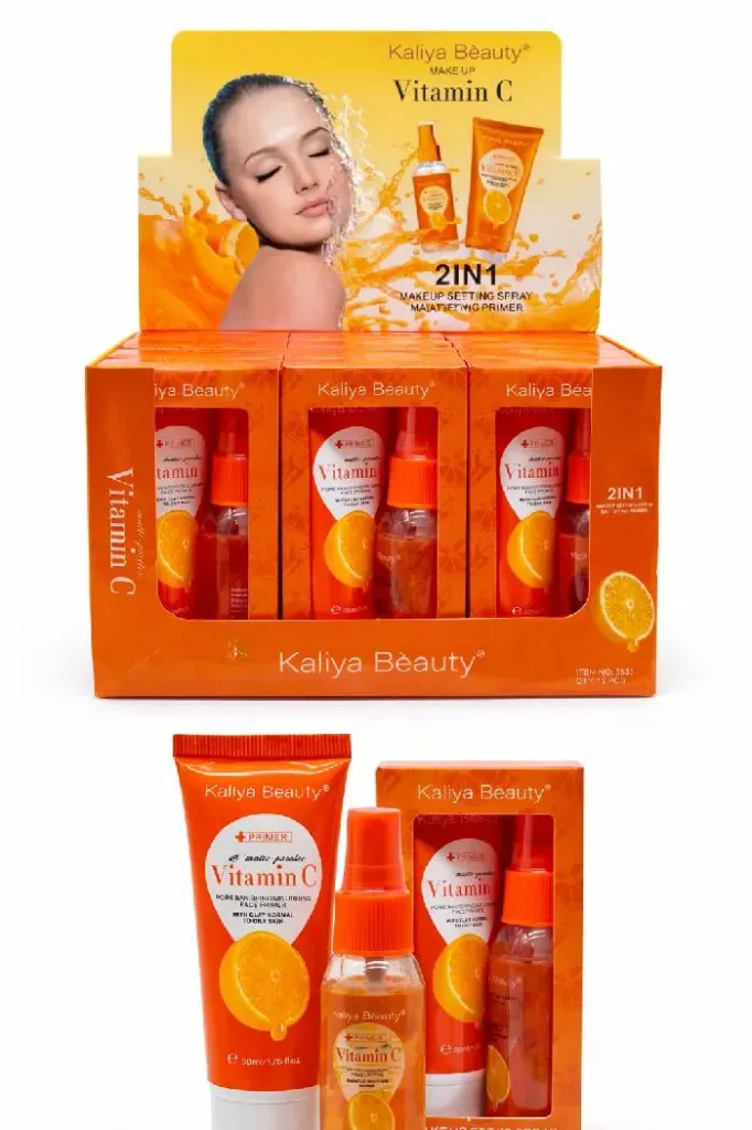 Kit Primer Y Fijador Vitamina C Kaliya Beauty Ref 2635