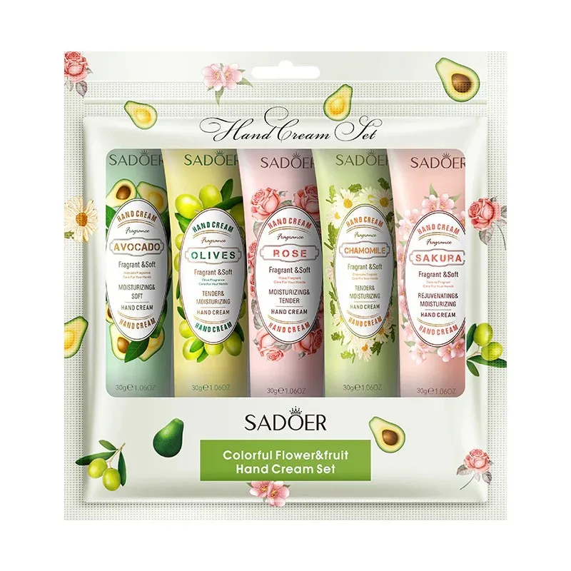 Kit x5 Crema De Manos Flores y Frutas Sadoer Ref SD58598