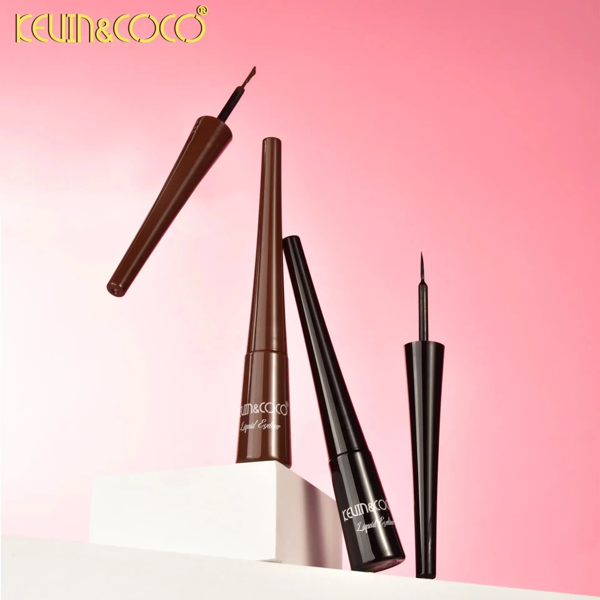 Delineador De Ojos Liquido Cafe Kevin&Coco Ref KC1073