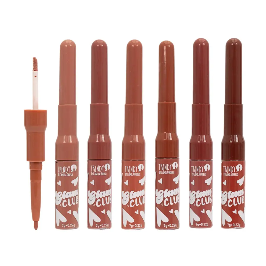 Labial Y Delineador Glam Club Lgc1475