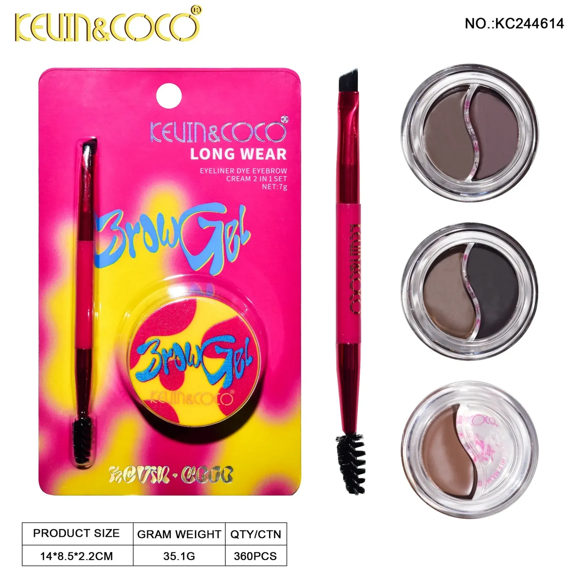 Pomada Para Cejas Kevin&Coco Ref KC244614 Tonos Surtidos