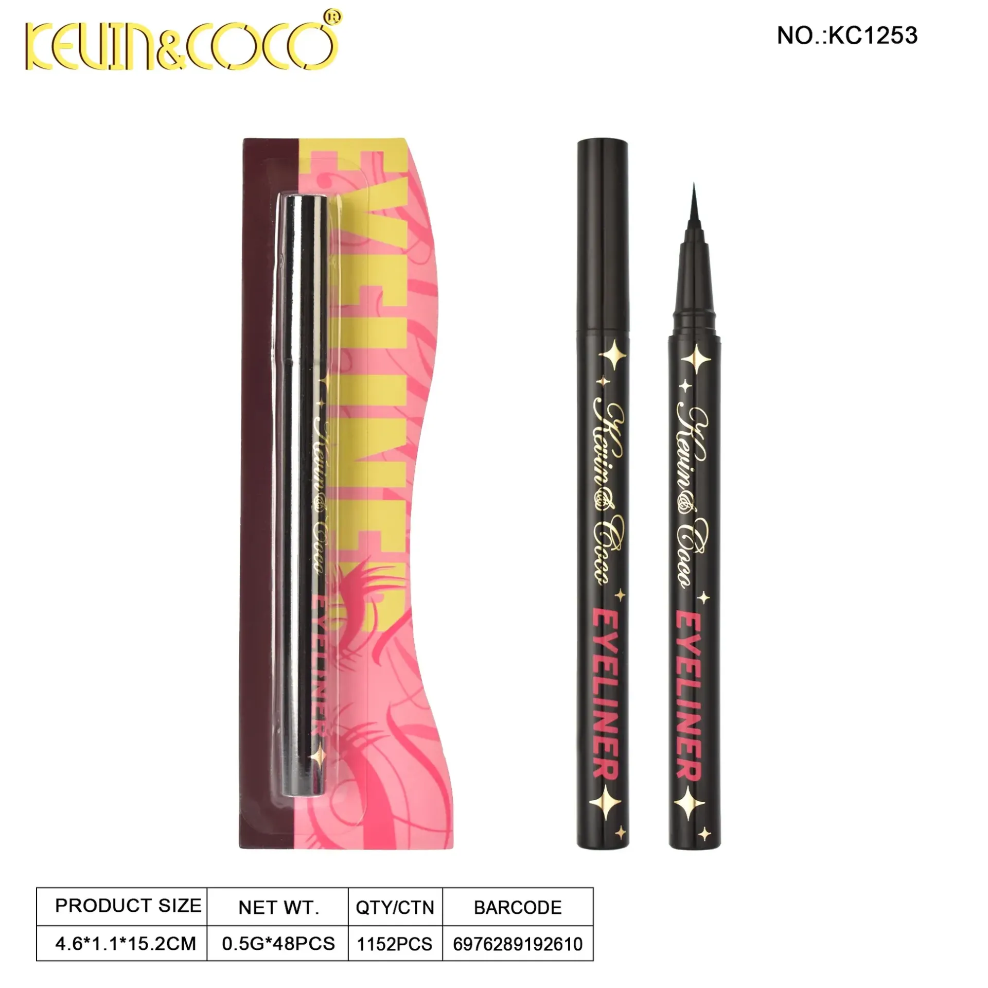 Delineador De Ojos Plumon Kevin&Coco Ref KC1253