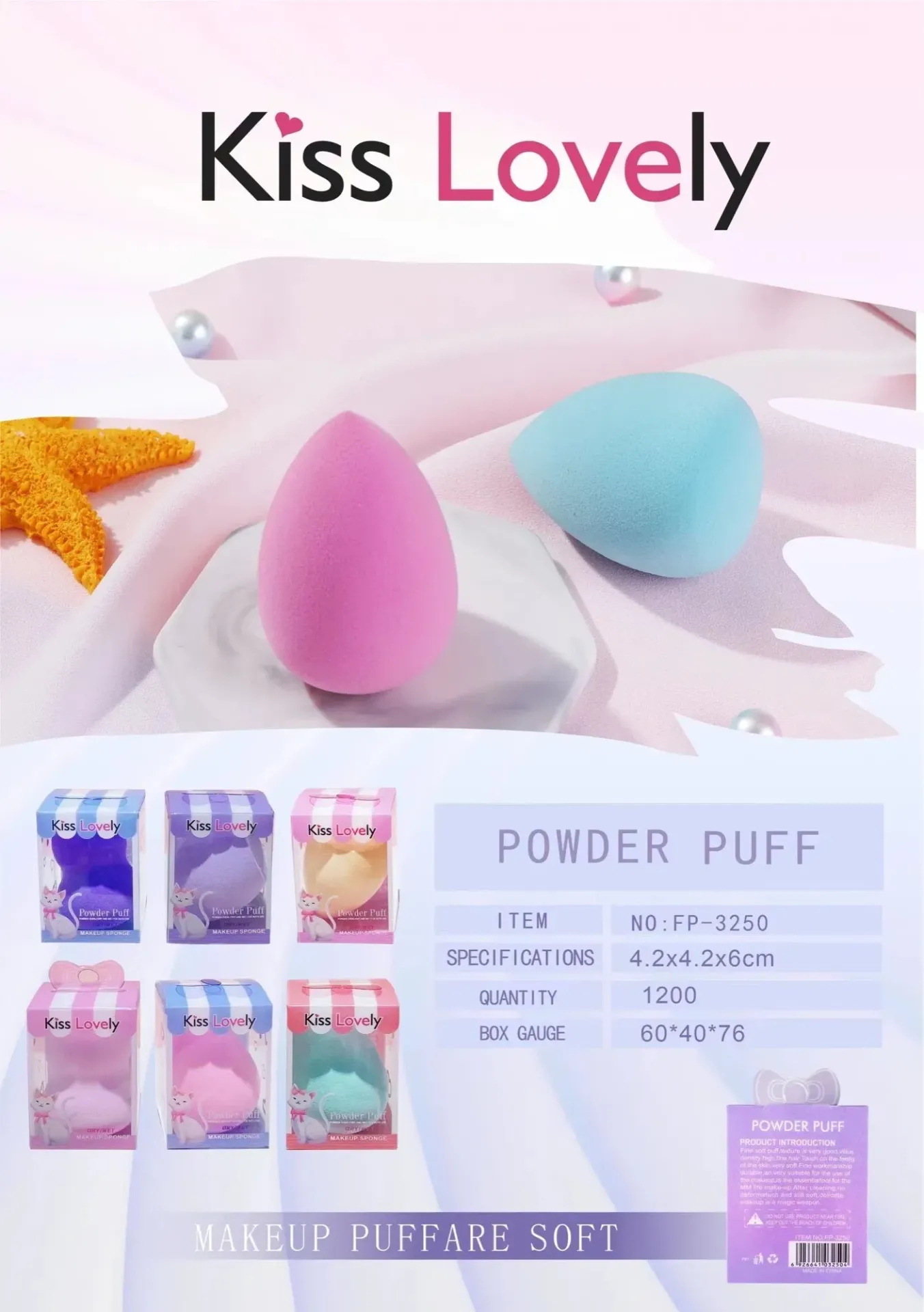 Esponja Maquillaje BeautyBlender Colores Surtidos Ref FP-3250