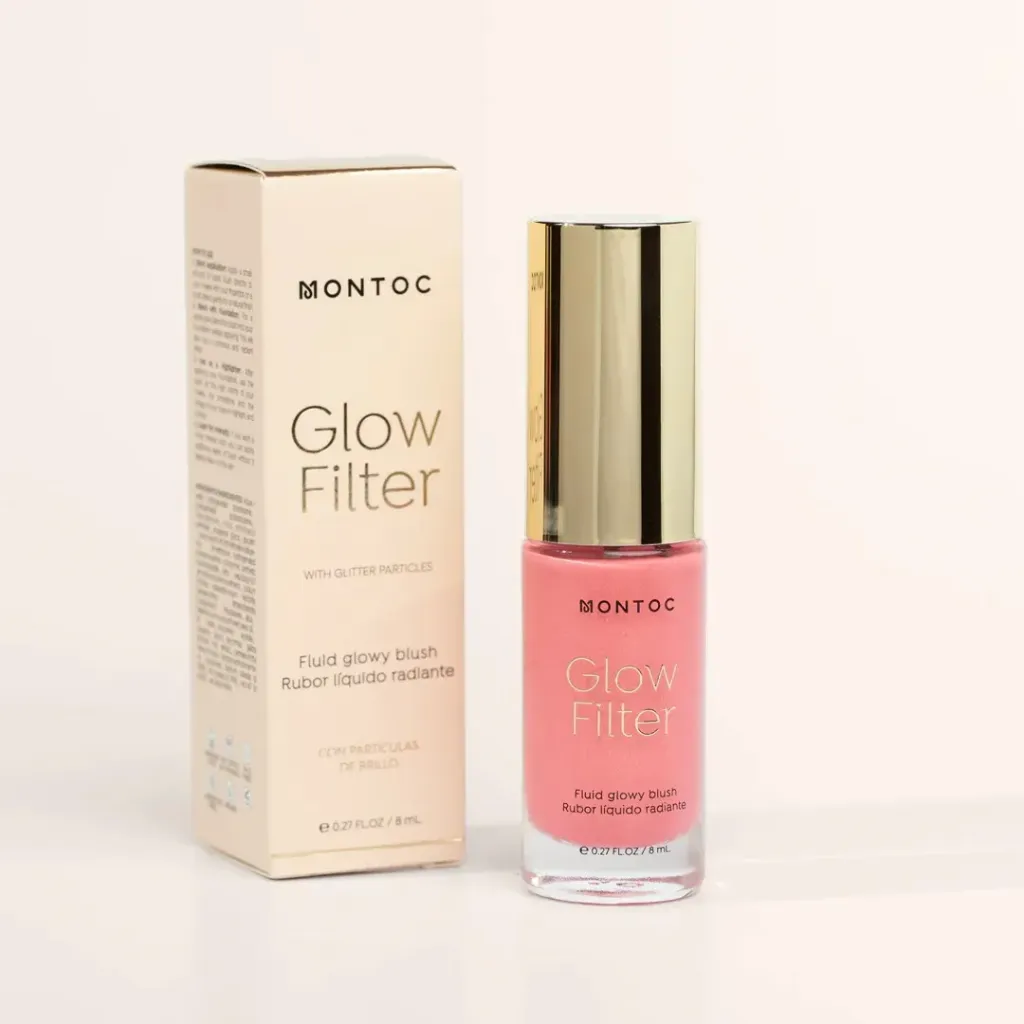 Rubor Liquido Radiante Glow Filter Con Partículas de Brillo Montoc