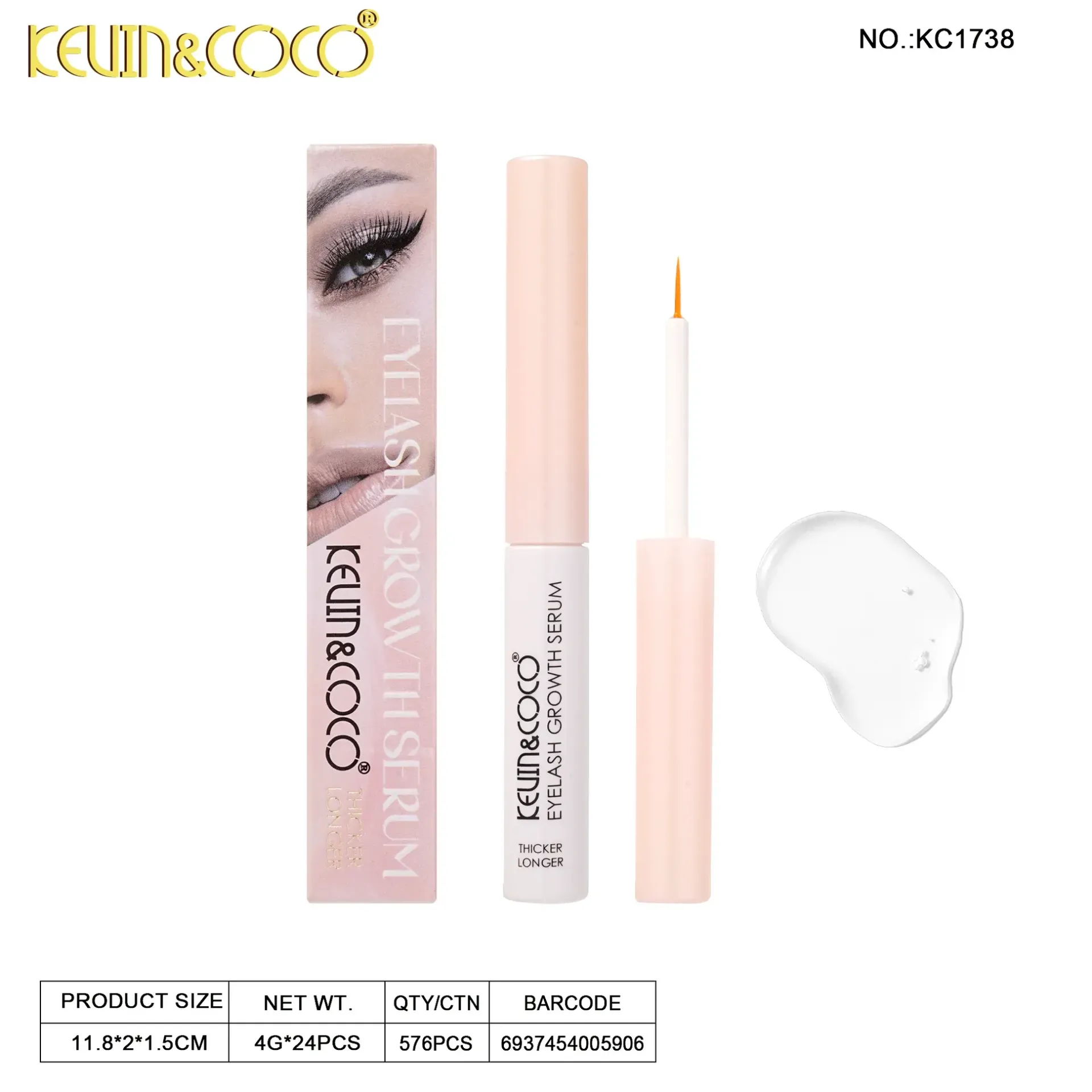 Serum Crecimiento De Pestañas Kevin&coco Ref KC1738