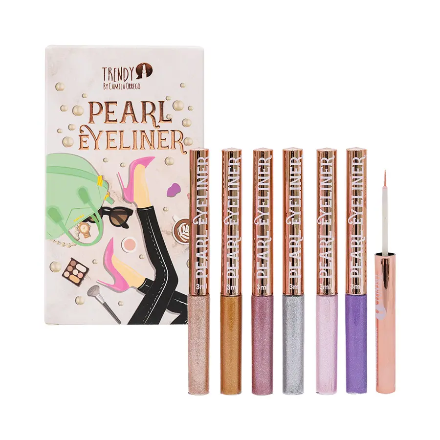 Kit x 6 Delineadores Perlados Trendy Ref PE08 