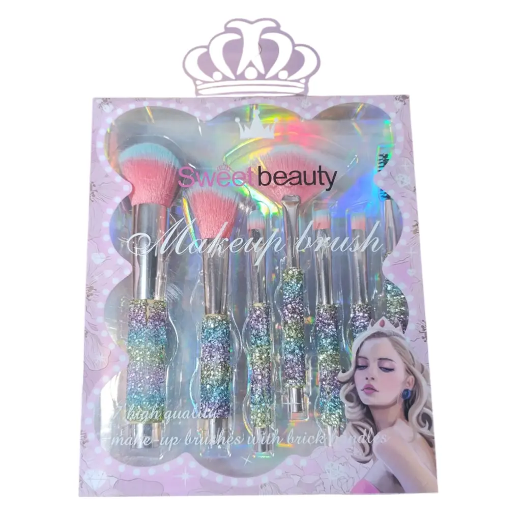 Kit X7 Brochas Diamantes Ref SZ1104 Colores Surtidos