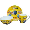 Vajilla Ceramica Minions+ Obsequio Llavero