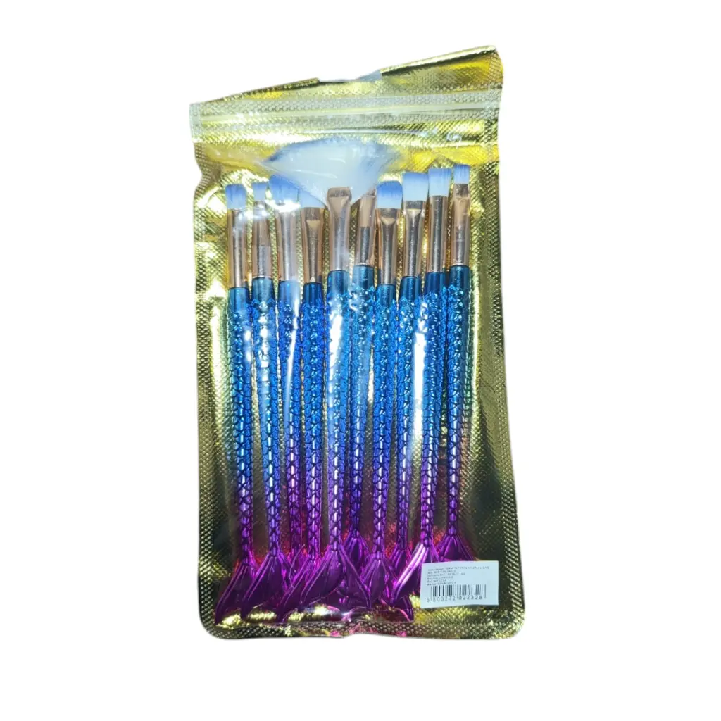 Kit X10 Brochas Diseño Sirena Ref MY2232