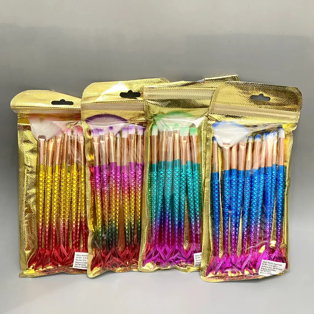 Kit X10 Brochas Diseño Sirena Ref MY2232