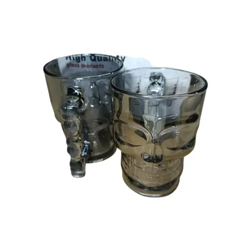 Jarro Cervecero Calavera Tornasol-Dorado-Negro x2 pcs Ref 500