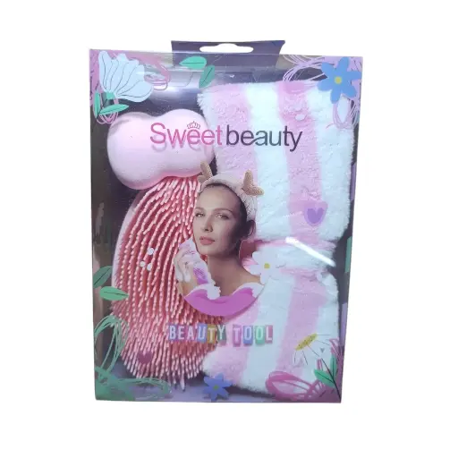 Kit Limpieza x3pcs Balaca + Limpiador en Silicona + Esponja Ref BX3775 Colores Surtidos 