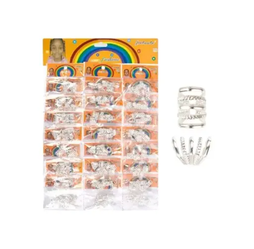 Broche Metalico Para Cabello Plateado
