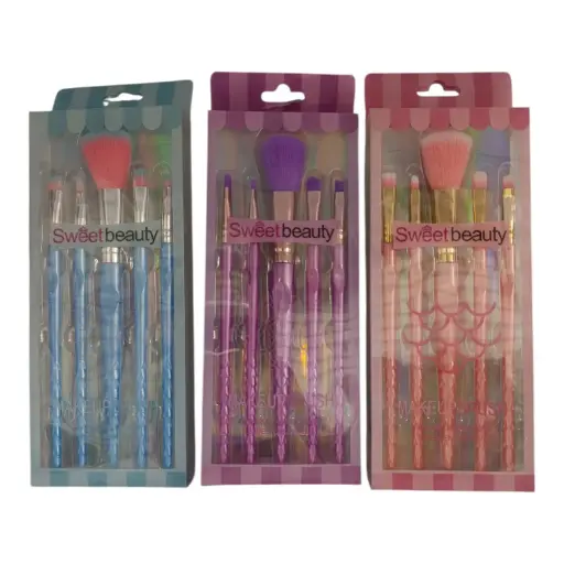 Kit X5 Brochas Colores Surtidos Ref SZ1096