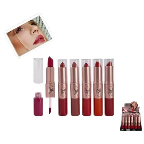 Labial Doble En Barra Y Liquido Surtido Ref GP054
